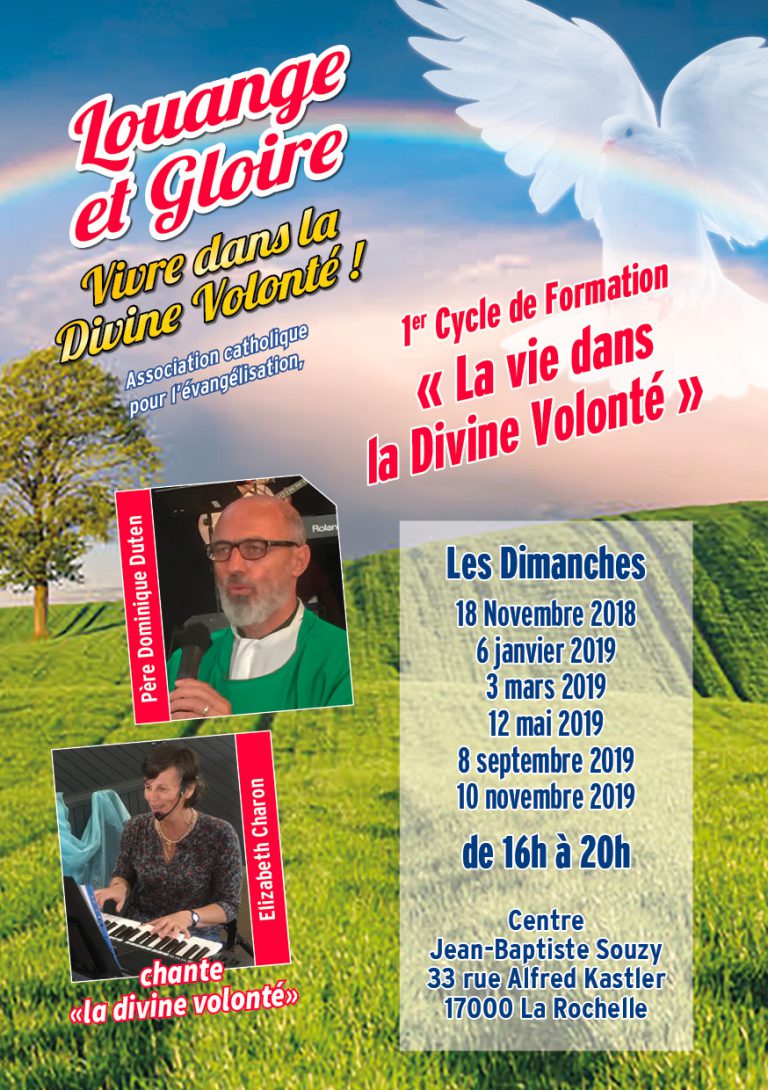 Formation sur la Divine Volonté à La Rochelle  Missionnaires de la
