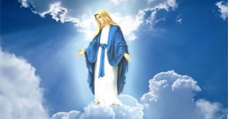 Pape François Le signe lumineux de l'Assomption  de la Vierge Marie au ciel/ Marie-au-ciel